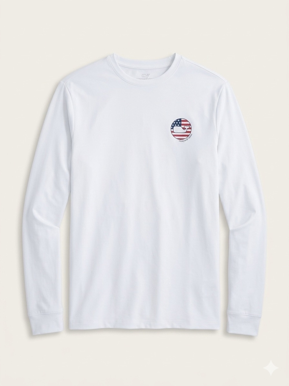 Vineyard Vines Flag Whale Long-Sleeve Performance Tee - 4th of July